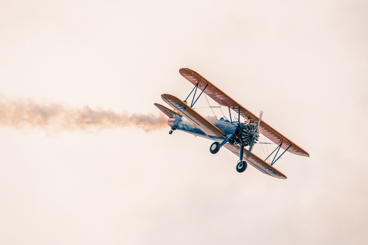 team-05 plane, flight, sky, boeing stearman pt-13d, double decker, nature, aircraft, flying, vintage aircraft, history